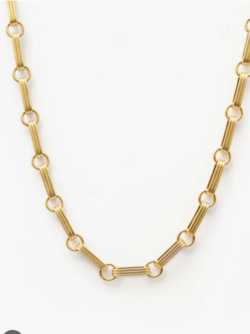 Clare V. Book Chain Necklace in Vintage Gold Color - Picture 2 of 4